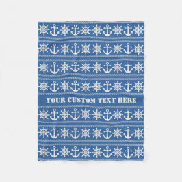 Nautische aangepaste tekst- en kleurendekens fleece deken