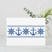 Nautische aangepaste uitnodiging (Staand voorkant)