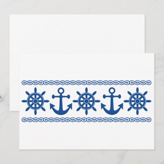 Nautische aangepaste uitnodiging (Voorkant / Achterkant)