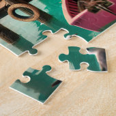 Nautische aanlegsteiger-bootwinkel kustcottage legpuzzel (Zijkant)