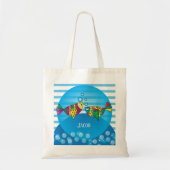 Nautische 🐠 Abstracte kleurrijke vis Tote Bag (Voorkant)