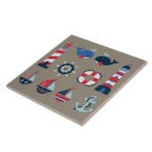 Nautische achtergrondpatronen tegeltje (Zijkant)