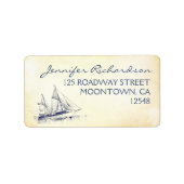 nautische  adresetiketten etiket (Voorkant)