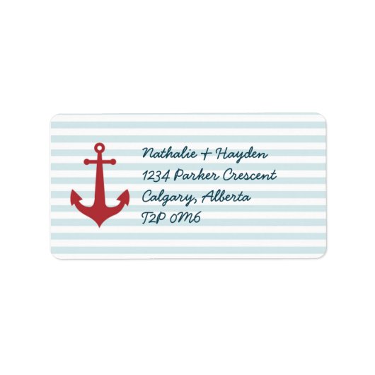 Nautische adresetiketten etiket (Voorkant)