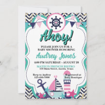 nautische ahoy-Baby shower