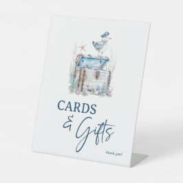 Nautische Ahoy Baby shower Kaarten & Geschenken Reclamebord Met Voetstuk