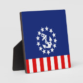 Nautische Amerikaanse jachtvlag bevindt zich in de Fotoplaat (Voorkant)