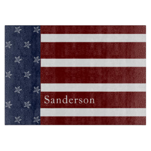 Nautische Amerikaanse vlag Rode Blauwe Starvis Snijplank