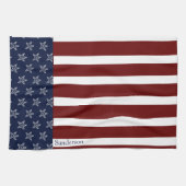 Nautische Amerikaanse vlag Rode Blauwe Starvis Theedoek (Horizontaal)