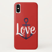 nautische ANCHOR + script LOVE | Case-Mate iPhone Case (Achterkant)