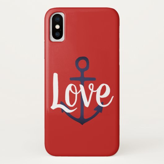 nautische ANCHOR + script LOVE | Case-Mate iPhone Case (Achterkant)