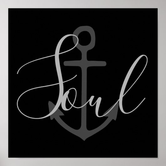 nautische ANCHOR SOUL-letters | Poster (Voorkant)