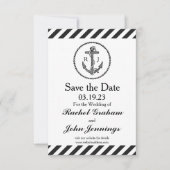 Nautische anker - 3x5 Opslaan van datum Save The Date (Voorkant)