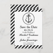  Nautische anker - 3x5 Opslaan van datum Save The Date (Voorkant / Achterkant)