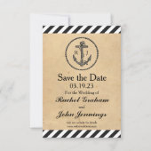 Nautische anker - 3x5 Opslaan van datum Save The Date (Voorkant)
