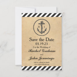 Nautische anker - 3x5 Opslaan van datum Save The Date