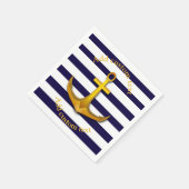 nautische anker aangepaste partij servetten (Hoek)