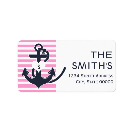 Nautische anker Adresetiketten Etiket (Voorkant)