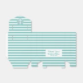 Nautische anker aqua blauwe streep bruiloft gunst bedankdoosjes (Uitgevouwen)