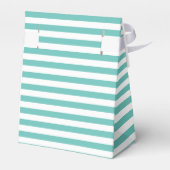 Nautische anker aqua blauwe streep bruiloft gunst bedankdoosjes (Achterkant)