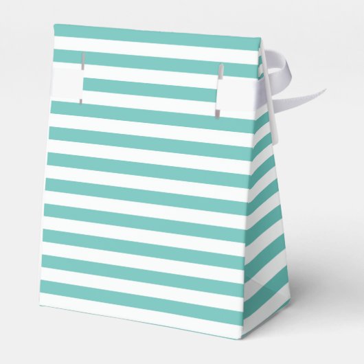 Nautische anker aqua blauwe streep bruiloft gunst  bedankdoosjes (Achterkant)