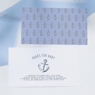 Nautische Anker Baby Shower Boeken Voor Baby Informatiekaartje