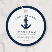 nautische anker Baby shower dank u Bedankjes Labels (Voorkant)