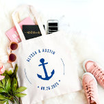 Nautische Anker BEWERKBARE KLEUR Bruiloft Favor Ta Tote Bag<br><div class="desc">Een eenvoudig schattige,  persoonlijke canvas tas die zowel stijlvol als functioneel is. Volledig bewerkbare kleur,  inclusief de hartkleur. Ontwerp © Berry Berry Sweet. Bezoek onze website www.berryberrysweet.com voor overeenkomende objecten en meer stijlvolle design.</div>