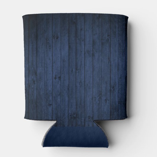 nautische anker blauw hout familie meerhuis blikjeskoeler (Achterkant)