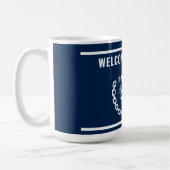 Nautische Anker Boot & Kapitein Naam Koffiemok (Links)