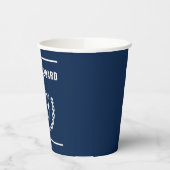 Nautische Anker Boot & Kapitein Naam Papieren Bekers (Links)