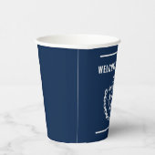 Nautische Anker Boot & Kapitein Naam Papieren Bekers (Rechts)