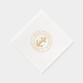 Nautische Anker Boot Naam Aangepast Folie Servetten (Rechts)