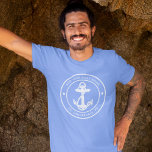 Nautische Anker Boot Naam Aangepast Tri-Blend Shirt<br><div class="desc">Voeg uw bootnaam en dock toe door hierboven op de knop "Personaliseren" te klikken. Vaar in stijl met onze aangepaste nautische thema boot swag. Het shirt heeft een mooi ontwerp geïnspireerd op de wonderen van de oceaan, met klassieke maritieme motieven zoals een anker en touw. Of u nu langs de...</div>