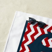 Nautische Anker Boot NAAM Rood Wit Blauw Fun Strandlaken (In situ)