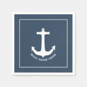 Nautische Anker Boot Naam Servetten (Voorkant)