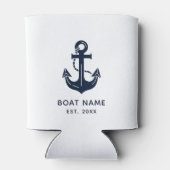 Nautische Anker Bootnaam Blikjeskoeler (Achterkant)