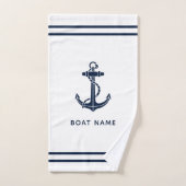 Nautische Anker Bootnaam Cruise Custom Handdoek (Handdoek)