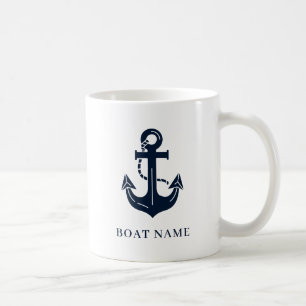 Nautische Anker Bootsnaam Koffiemok