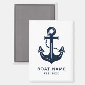 Nautische Anker Bootsnaam Magneet (Voorkant / Achterkant)