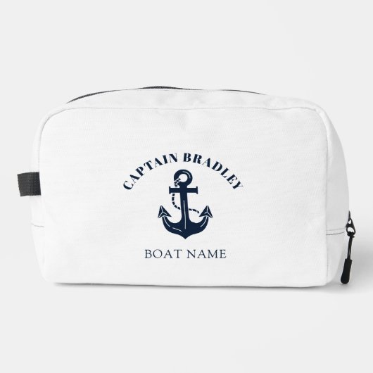 Nautische Anker Bootsnaam Toilettasje (Voorkant)