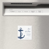 Nautische Anker Bruiloft Bewaar de Datum Magneet (Insitu (Vaatwasser))