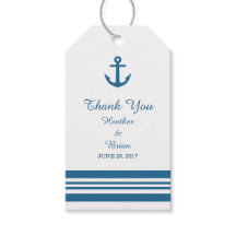 Nautische anker bruiloft cadeau Labels