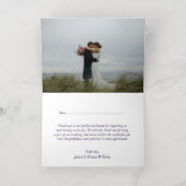 Nautische anker bruiloft foto dank je echt folie wenskaart (Binnenlaag)