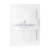 nautische anker bruiloft | Martha's Vineyard Uitnodigingen Wikkel (Voorkant Voorbeeld)