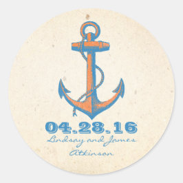 nautische anker bruiloft stickers