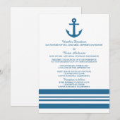 nautische anker bruiloft uitnodiging (Voorkant / Achterkant)
