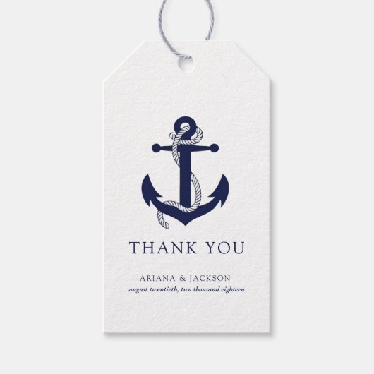 nautische anker dank u Labels Cadeaulabel (Voorkant)
