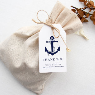 nautische anker dank u Labels Cadeaulabel