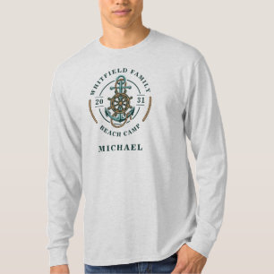 Nautische Anker familie Matching Aangepaste Zeilen T-shirt